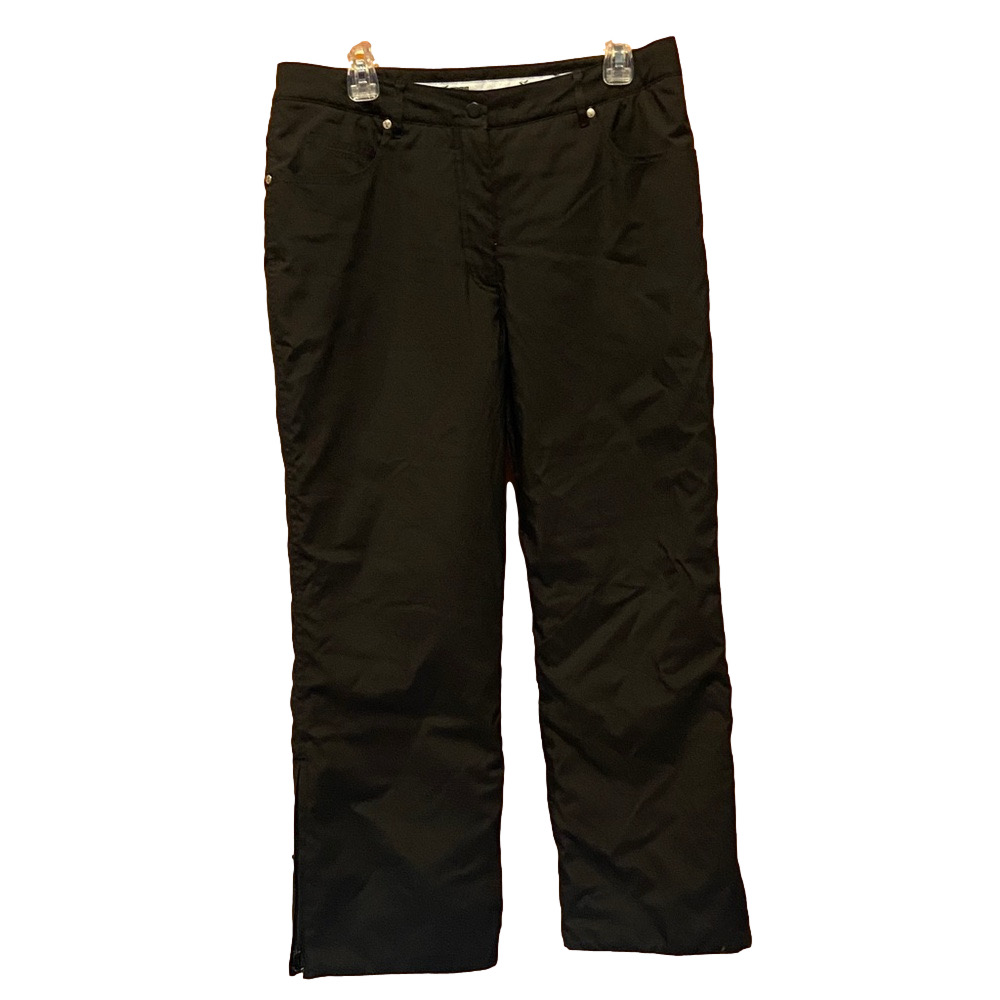 FERA Stretch Black Ski Snow Pants with Elastic Ankles Size 14S
